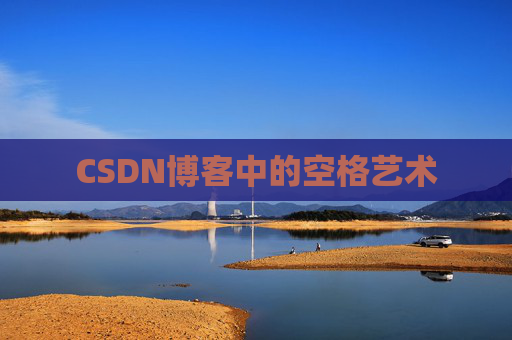 CSDN博客中的空格艺术